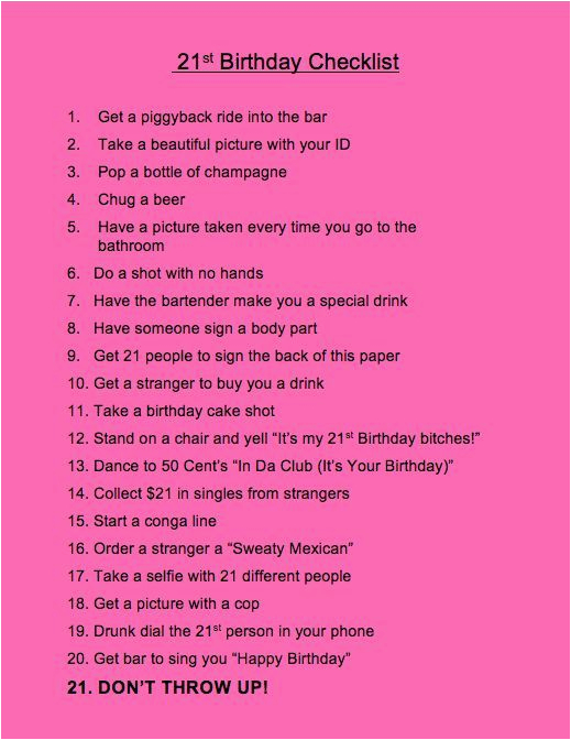 Things to Do for 18th Birthday Girl 21 Things to Do On Your 21st Birthday 21st Birthday