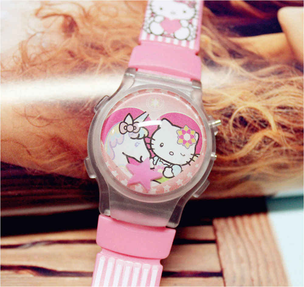 Watch Birthday Girl Online Girl Kid Children Pink Hello Kitty Unicorn Digital Wrist