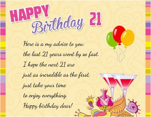 Wishes for 21st Birthday Girl 21st Birthday Quotes and Wishes Wishesgreeting