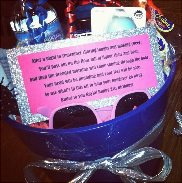 21st Birthday Gag Gifts for Him Hangover Kit Poem Google Search Caitlin 21st