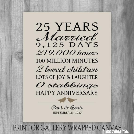 25th Birthday Gifts for Husband 25 Year Anniversary Gift 25th Anniversary Art Print