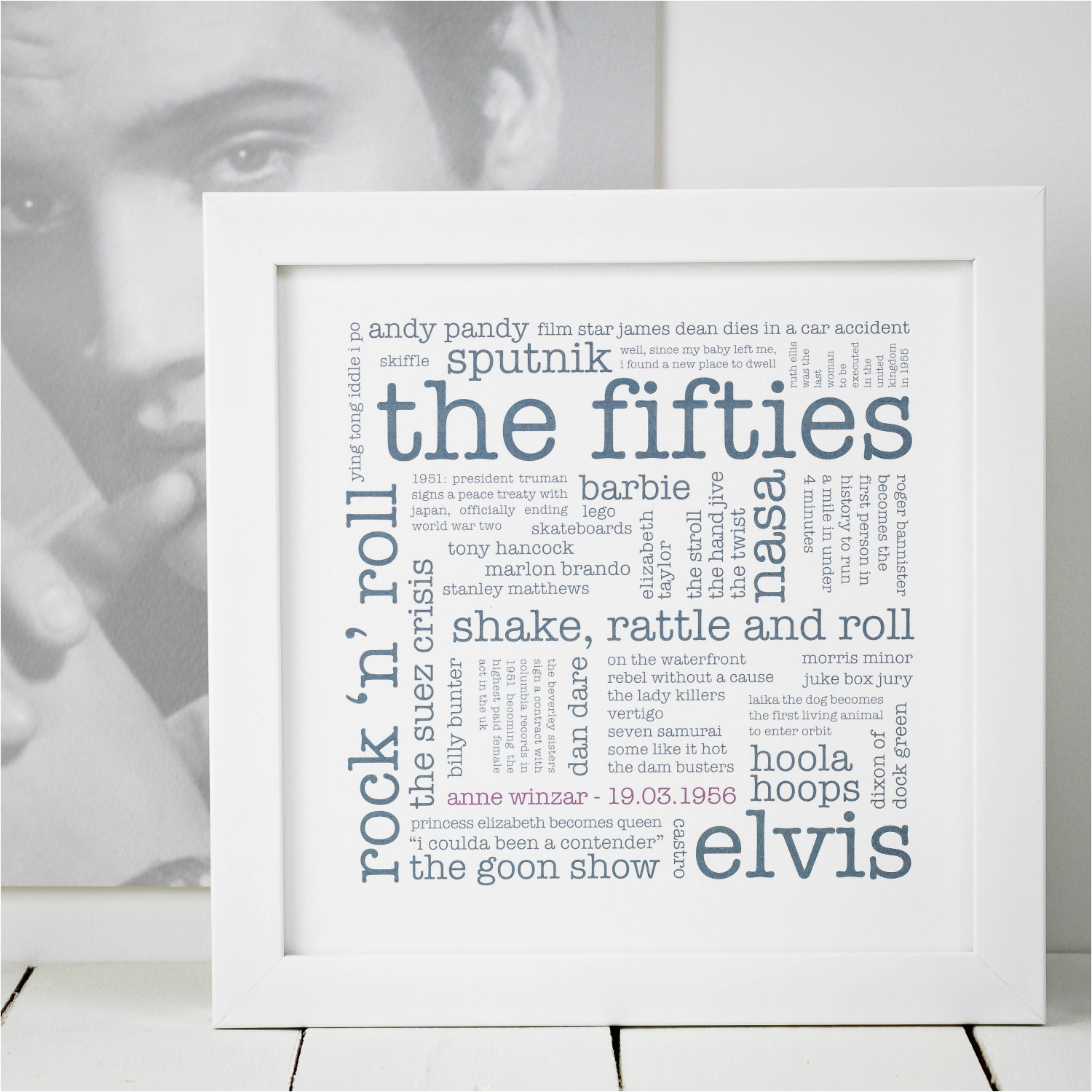 60th Birthday Golf Gifts for Him the Fifties Print Personalised 60th Birthday Gift 60th
