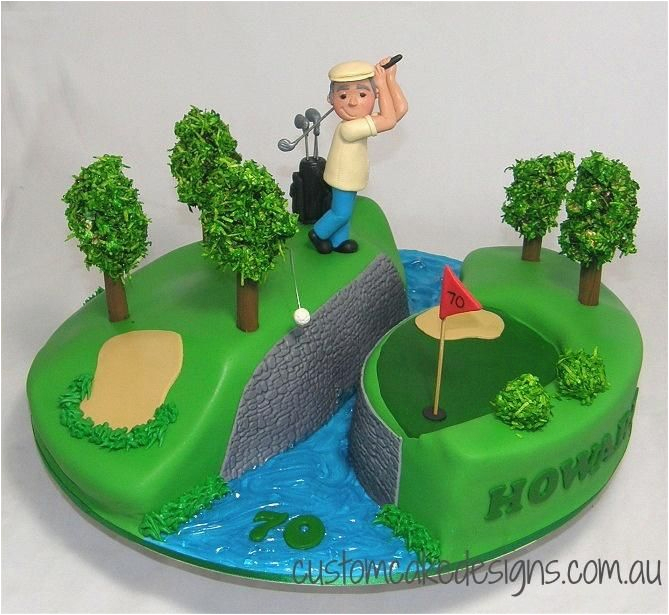 70th Birthday Gifts for Him Golf Golfing 70th Birthday Cake by Custom Cake Designs Cakes