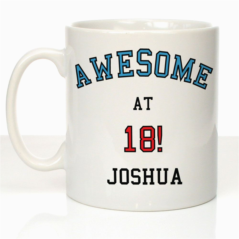 Best 18th Birthday Presents Male Awesome at 18 Design Personalised 18th Birthday Mug 18th Best 18th Birthday Presents Male Awesome at 18 Design Personalised 18th Birthday Mug 18th