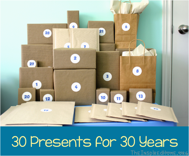 Best 30th Birthday Party Ideas for Him 30th Birthday Gift Idea 30 Presents for 30 Years the