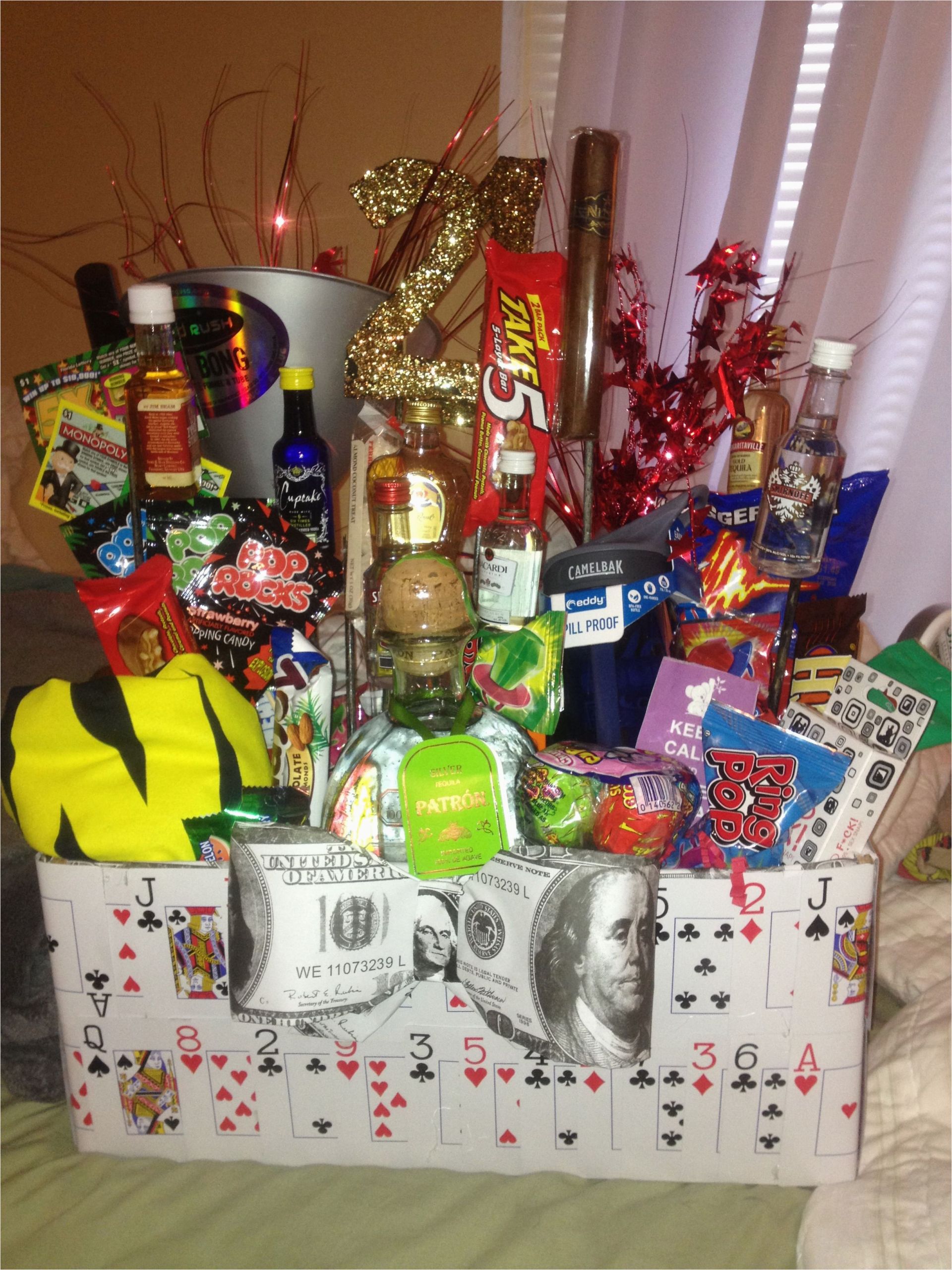 Best Birthday Gifts for Boyfriend 21st Boyfriends 21st Birthday Basket Cheers to the Freakin