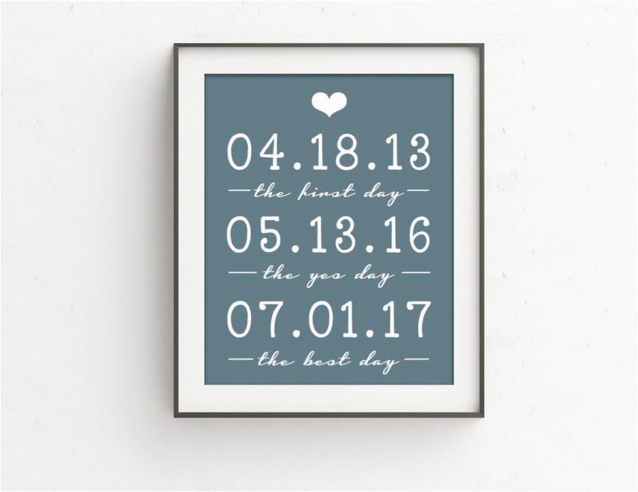 Best Birthday Gifts for Husband From Wife the First Day Wedding Gift Art Print Engagement Gift for