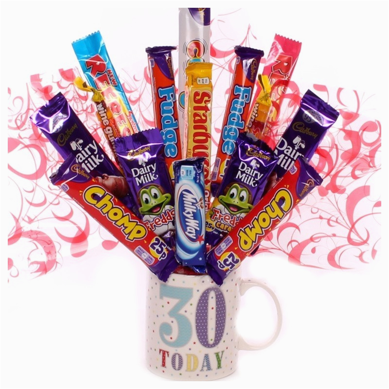 Birthday Delivery Ideas for Him Uk 30th Birthday Mug with Chocolate Bouquet 30th Birthday Gift