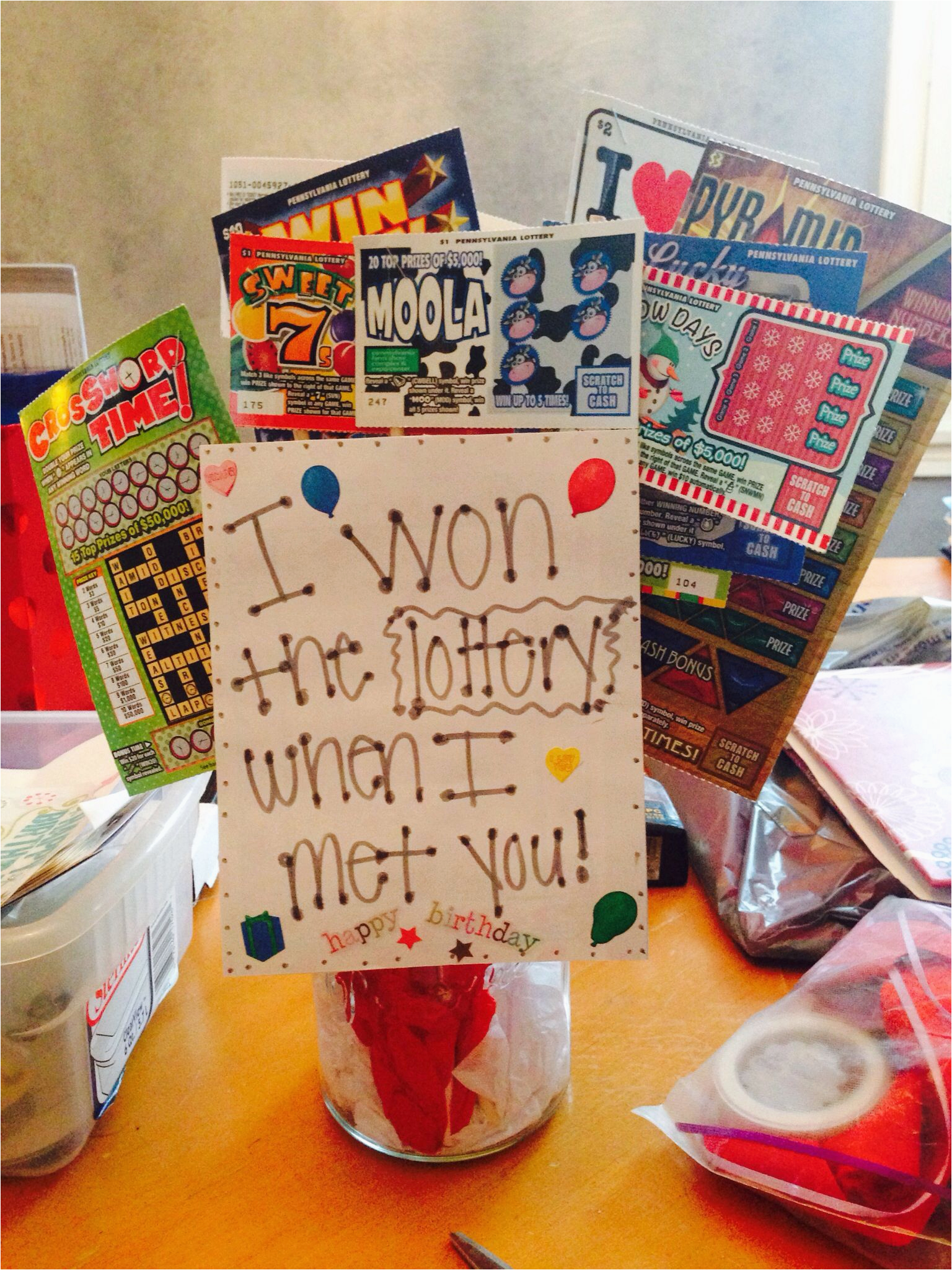 Birthday Gifts for Boyfriend Under 5000 Lottery Tree for My Boyfriends Birthday Quot I Won the