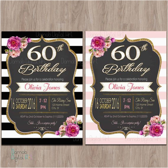 Birthday Gifts for Him Cape town 60th Birthday Invitations 60th Birthday Invitations for