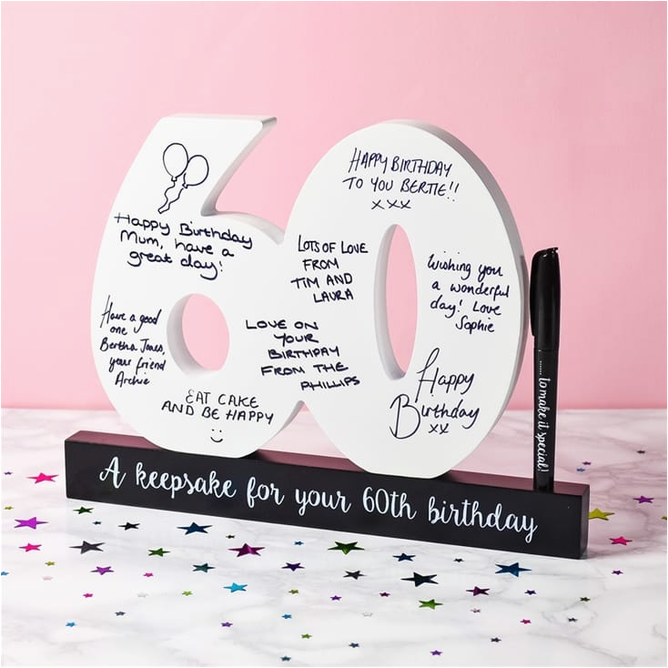 Birthday Ideas for Male 60th 60th Birthday Signature Number Find Me A Gift