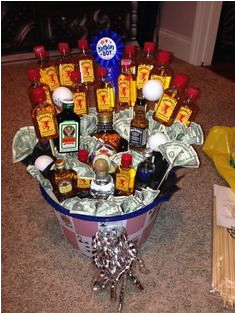 Diy 21st Birthday Gift Ideas for Him Gift Baskets Bombay Bottles Card 21st Birthday for