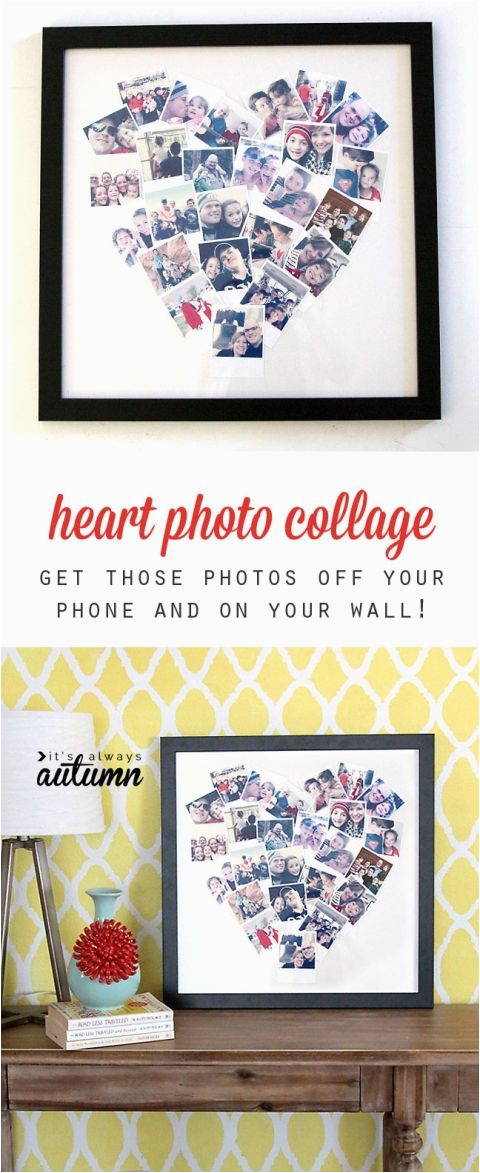Electronic Birthday Gifts for Boyfriend Diy Heart Shaped Photo Collage for Instagram Polaroid