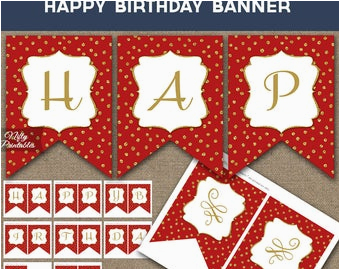 Free Happy 80th Birthday Banner Surprise Party Invitations Printable Black Gold Surprise