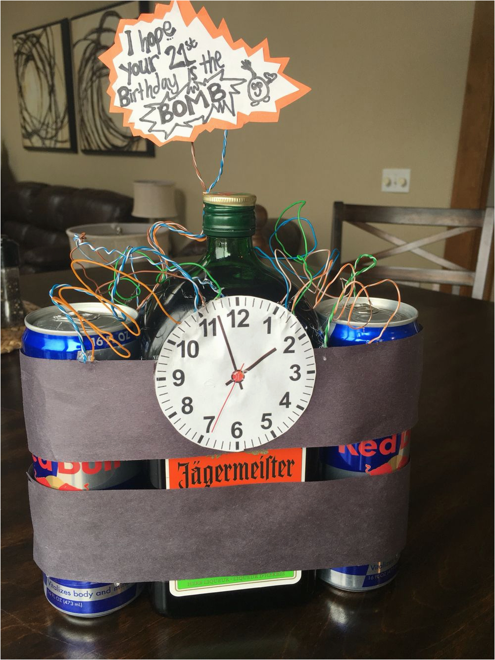 Funny Birthday Gifts for Him Boyfriends 21st Birthday Idea Jager Bombs Creative