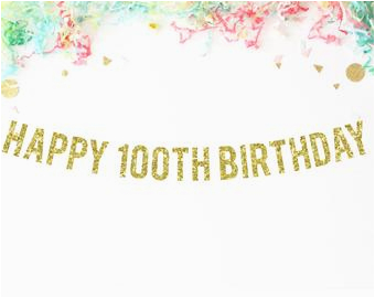Happy 100th Birthday Banners Cheers to 80 Years Banner Birthday Party by Papersupplystation
