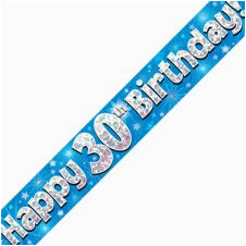 Happy 13th Birthday Banner Blue Back In Stock