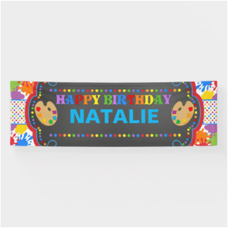 Happy 17th Birthday Banners Happy Birthday Indoor Outdoor Banners Zazzle Co Uk