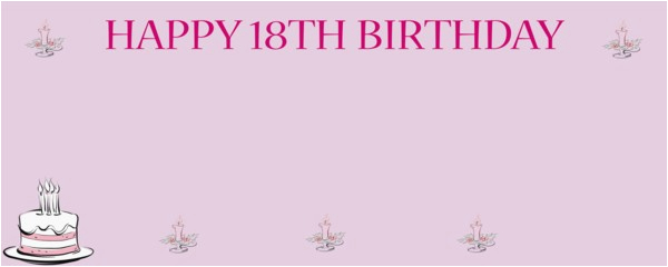 Happy 18th Birthday Facebook Banner 18th Pink Birthday Cake Personalised Banner Partyrama Co Uk