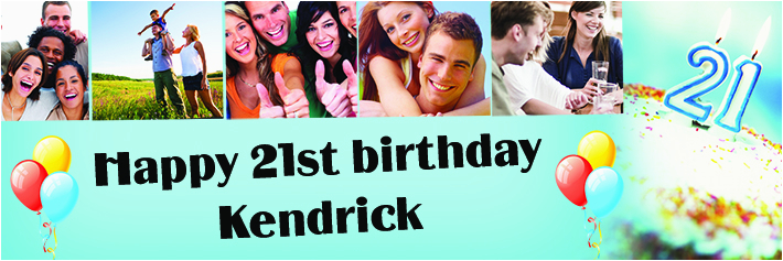 Happy 21st Birthday Banner Free Happy 21st Birthday Photo Collage Banner theme