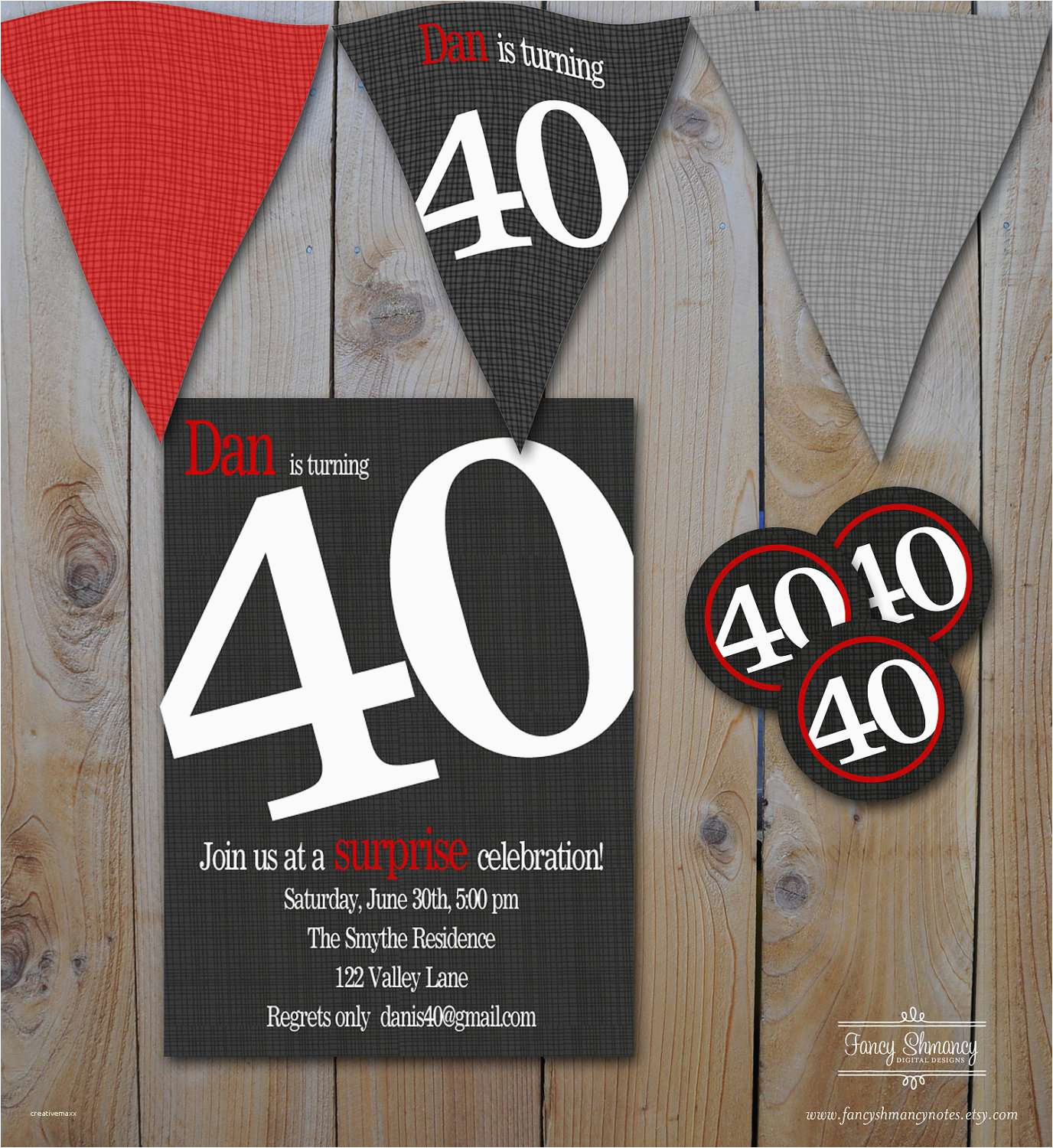 Happy 40th Birthday Gifts for Him New 40th Birthday Party Invitations for Him Creative