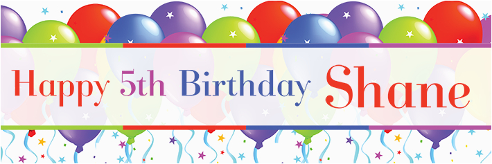 Happy 5th Birthday Banners 2nd Birthday Banner Photo Flags theme