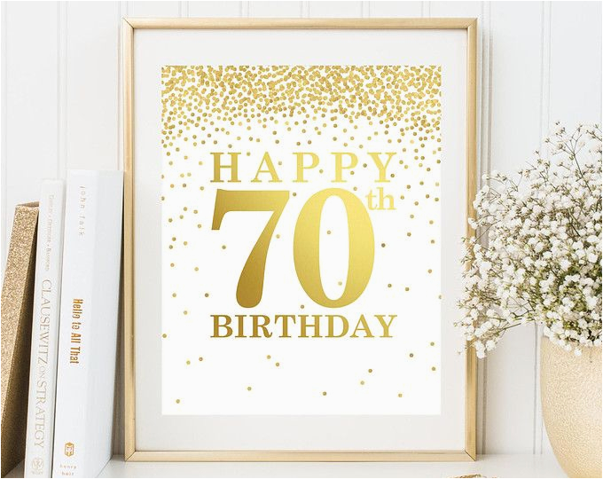 Happy 70th Birthday Dad Banner Happy 70th Birthday Set Of 2 Printables 70th Birthday
