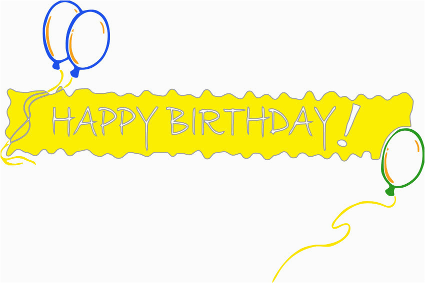 Happy Birthday Balloon Banner Clipart Happy Birthday Banner Yellow Holiday Birthday Happy