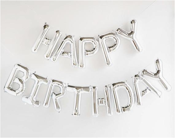 Happy Birthday Balloon Banner Silver asda Happy Birthday Silver Letter Balloon Banner Garland