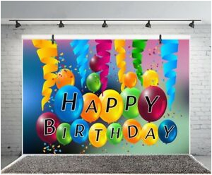 Happy Birthday Banner Background English Happy Birthday Banner 7x5ft Photography Backgrounds