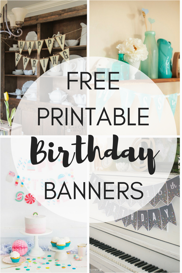 Happy Birthday Banner Design Diy Free Printable Birthday Banners the Girl Creative
