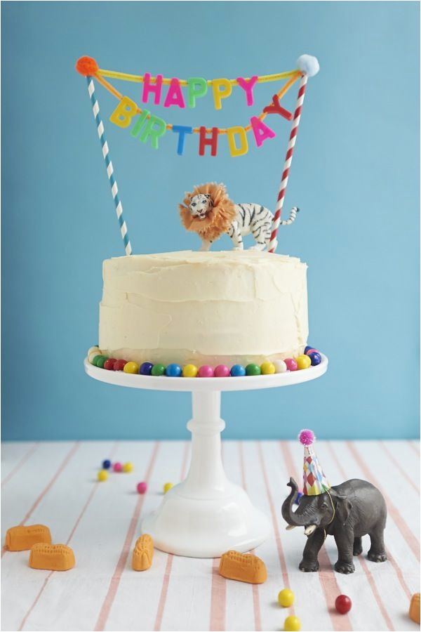 Happy Birthday Banner Diy for Cake Ideas Para Decorar Las Tartas Con Animales De Juguete