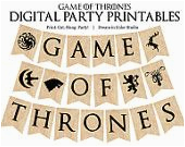 Happy Birthday Banner Game Of Thrones Game Of Thrones Full Alphabet and 7 House Sigils