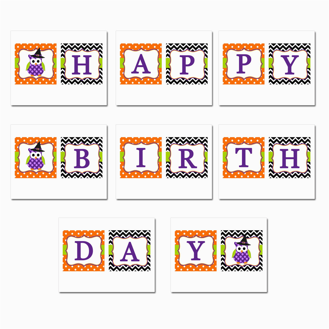 Happy Birthday Banner Halloween Halloween Owl Quot Happy Birthday Quot Banner by that Party Chick