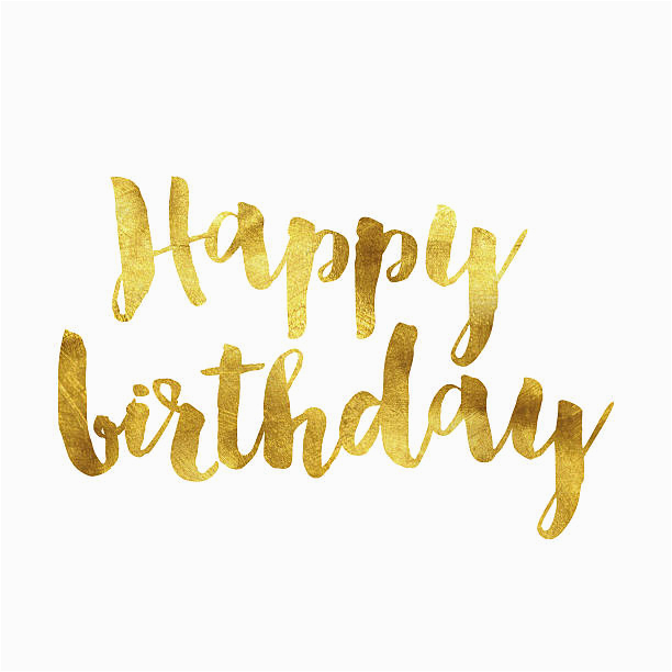 Happy Birthday Banner In Gold istock