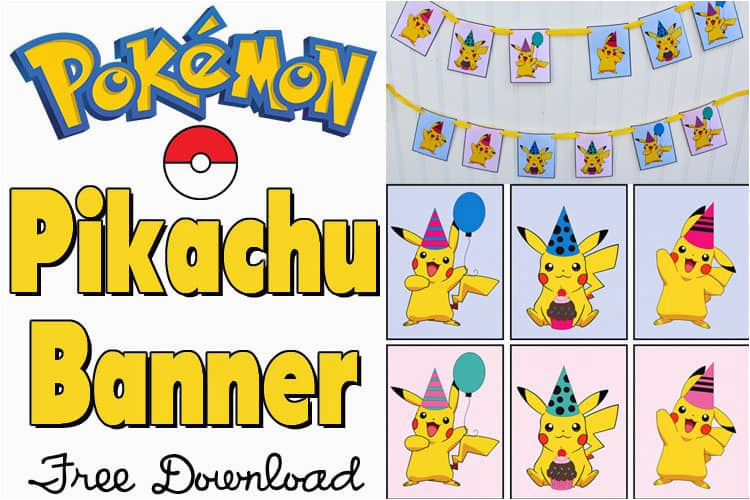 Happy Birthday Banner In Japanese Free Pikachu Party Banner Printable for A Pokemon Party Happy Birthday Banner In Japanese Free Pikachu Party Banner Printable for A Pokemon Party