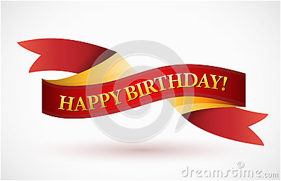 Happy Birthday Banner No Background Happy Birthday Red Waving Ribbon Banner Royalty Free Stock