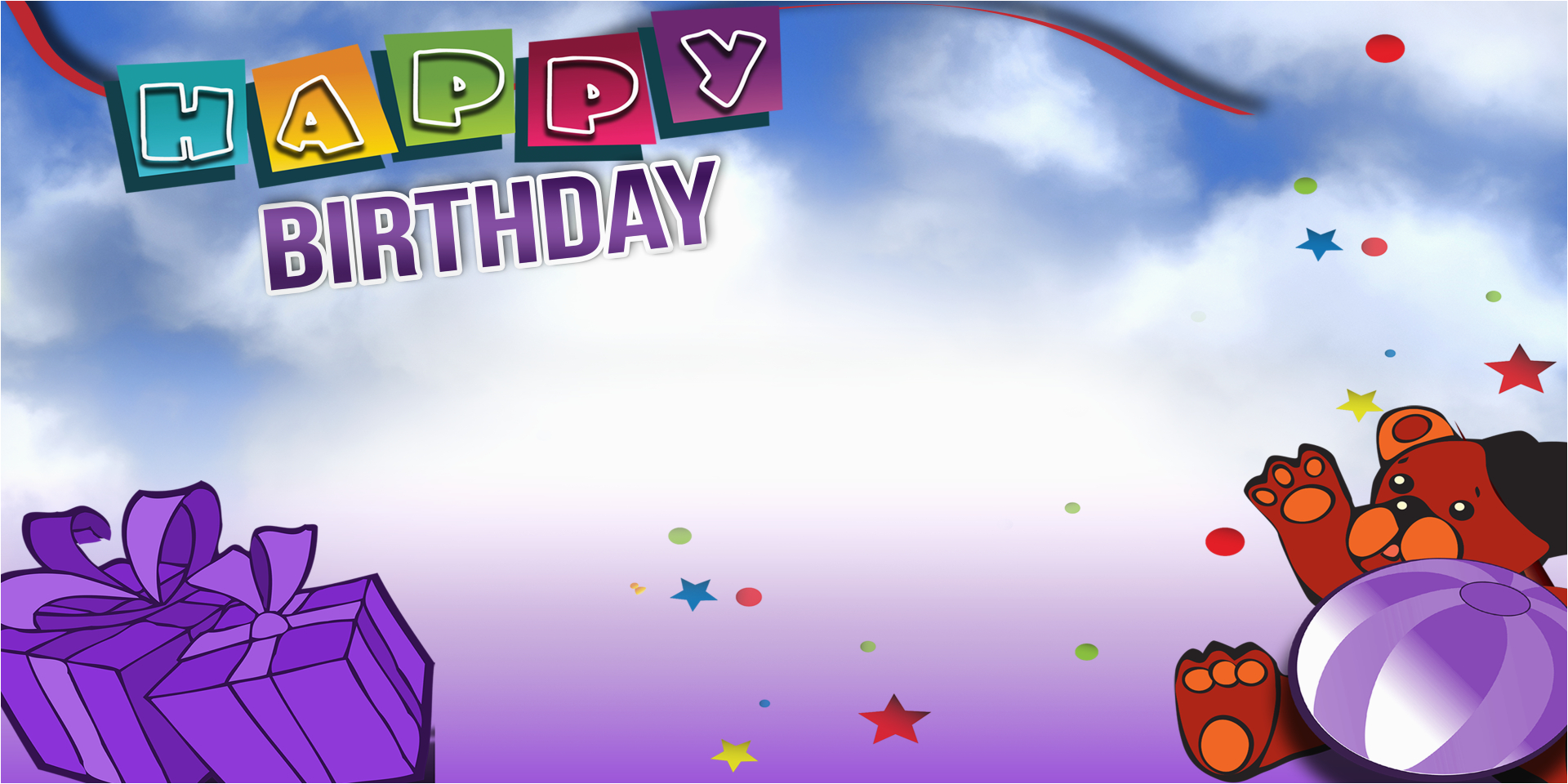 Happy Birthday Banner Photo Full Hd Happy Birthday Banner Purple Bear Vinyl Banners