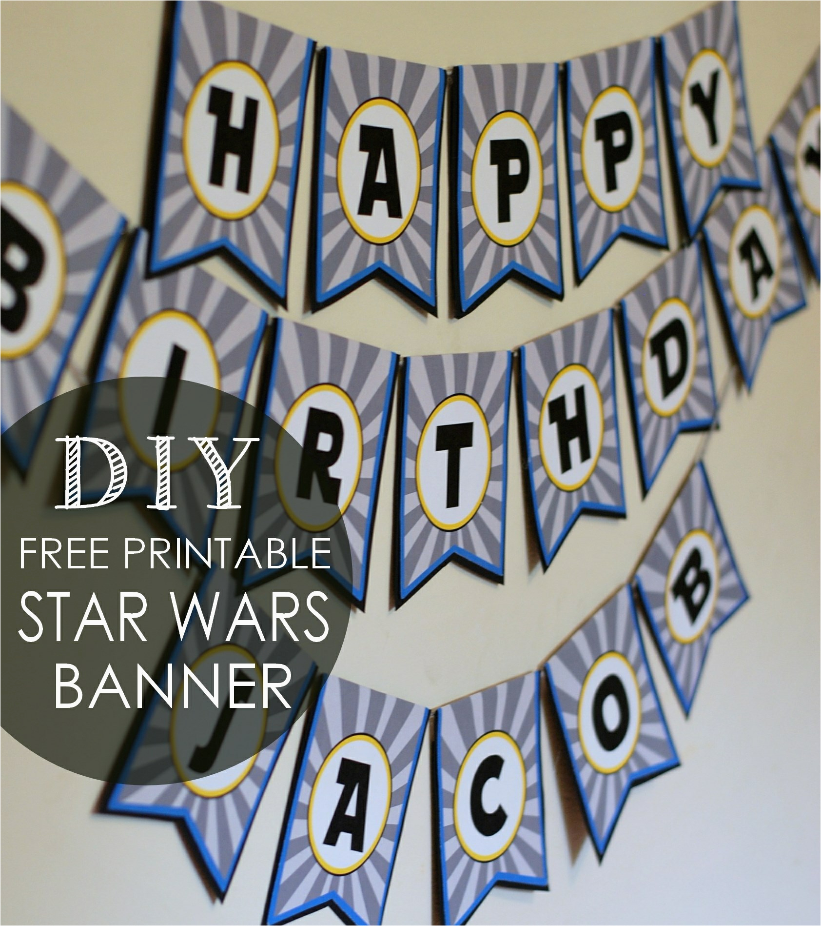 Happy Birthday Banner Printable Free Download Diy Star Wars Birthday Banner Free Printables Posh Tart