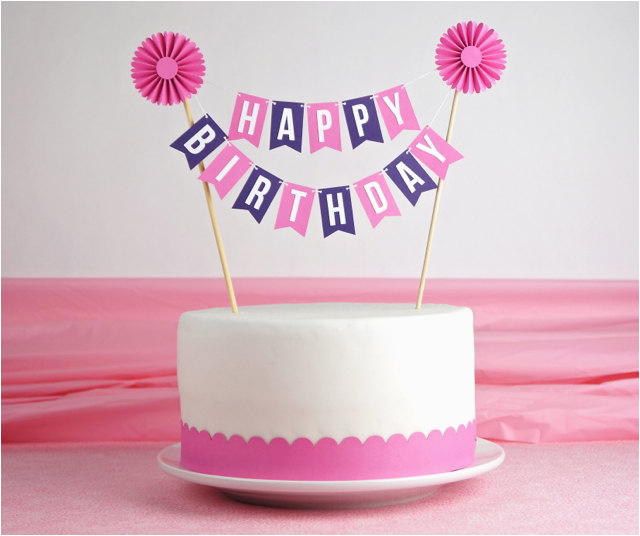 Happy Birthday Banner Publix Cake Cake Bunting Happy Birthday with Rosette In by Especiallypaper