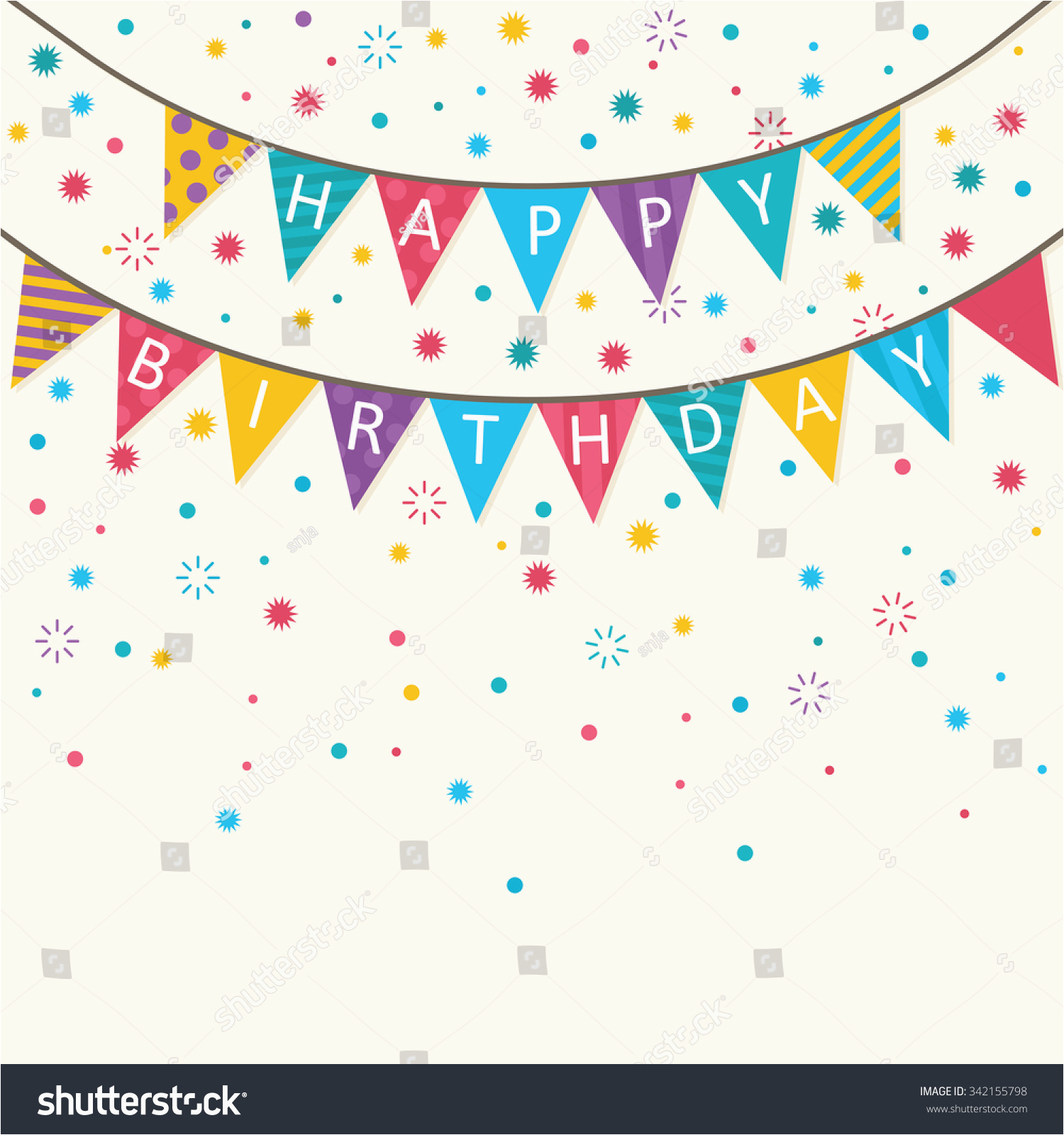 Happy Birthday Banner Svg Free Happy Birthday Vector Birthday Card Party Stock Vector