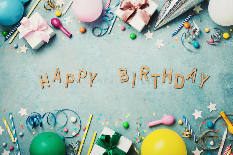 Happy Birthday Banner Vintage Happy Birthday Banner Colorful Holiday Supplies On Blue