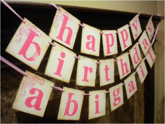 Happy Birthday Banner with Photo Happy Birthday Banner Customized with Namesign by