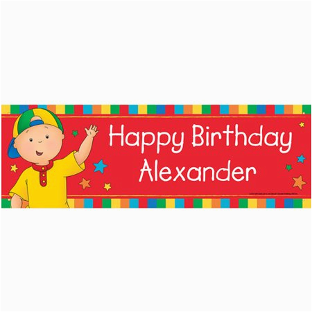 Happy Birthday Banners at Walmart Personalized Caillou Happy Birthday Banner Walmart Com