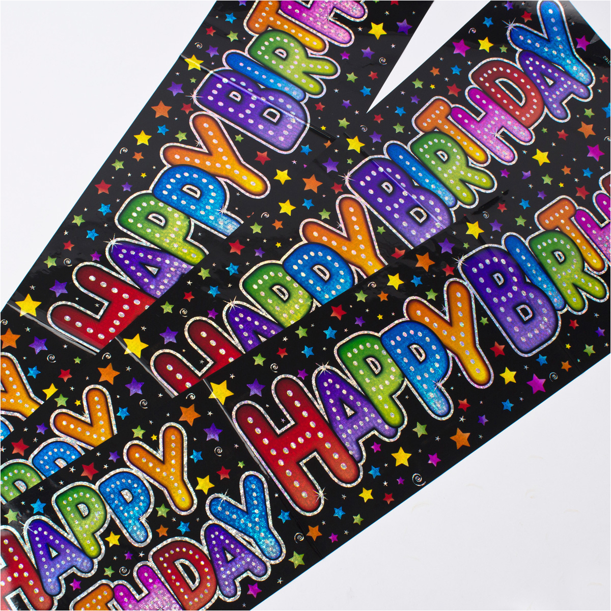 Happy Birthday Banners Card Factory Holographic Black Happy Birthday Party Banners Only 99p