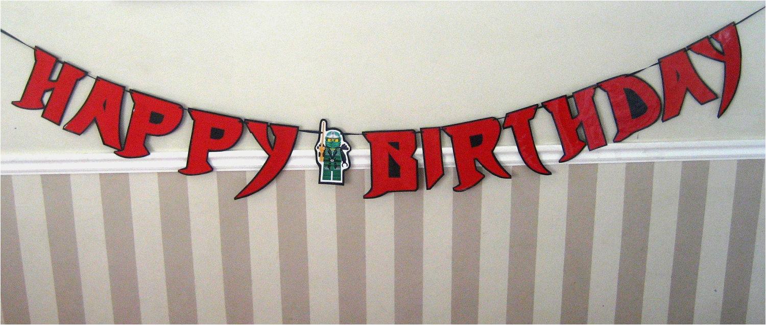 Happy Birthday Banners Etsy Ninja Font Happy Birthday Banner Giant Size by Devany On Etsy