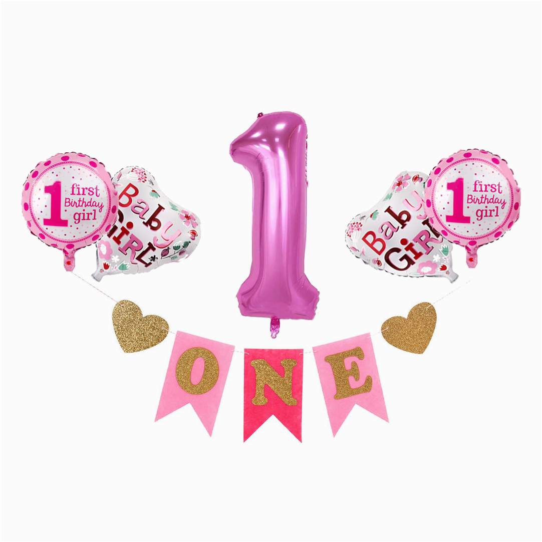 Happy Birthday Banners to Print at Home 1 Set Baby 1st Birthday I Am One Paper Banner Happy