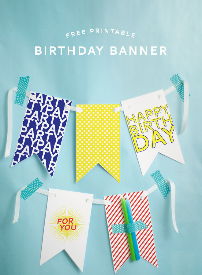 Happy Birthday Banners to Print Off Free Printable Happy Birthday Banner Pizzazzerie