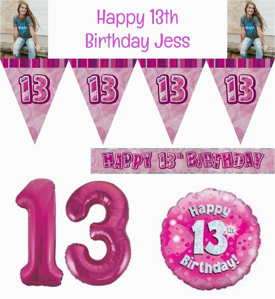 Happy Birthday Banners Uk Pink Age 13 Happy 13th Birthday Party Decorations Banners