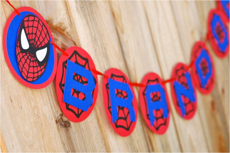 Happy Birthday Banners with Names Spiderman Inspired Happy Birthday Banner Superhero Happy Birthday Banners with Names Spiderman Inspired Happy Birthday Banner Superhero